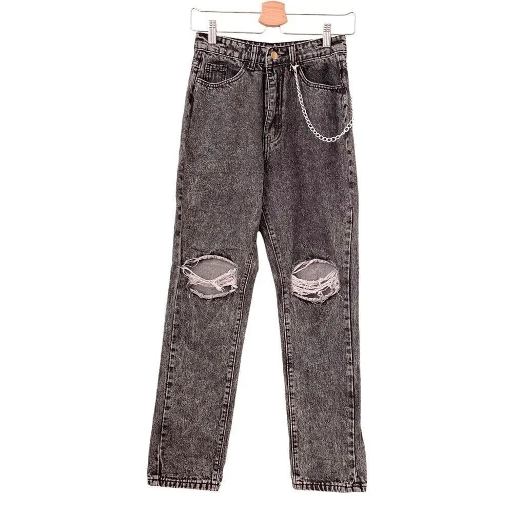 Shein Distressed Denim Jeans in Size 4